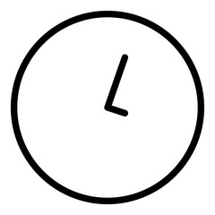 Poster - Clean wall clock icon. Outline clean wall clock vector icon for web design isolated on white background