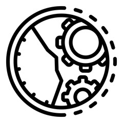 Poster - Fix function mechanical watch icon. Outline fix function mechanical watch vector icon for web design isolated on white background