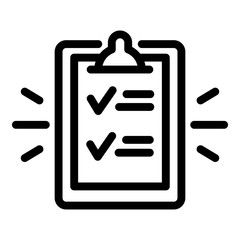 Poster - Summary icon. Outline summary vector icon for web design isolated on white background