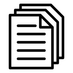 Poster - Summary papers icon. Outline summary papers vector icon for web design isolated on white background