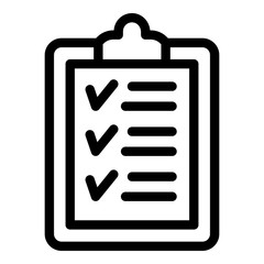 Poster - Checklist icon. Outline checklist vector icon for web design isolated on white background