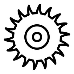Poster - circle saw icon. outline circle saw vector icon for web design isolated on white background