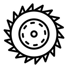 Poster - circular saw blade icon. outline circular saw blade vector icon for web design isolated on white bac