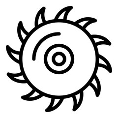 Poster - circular blade icon. outline circular blade vector icon for web design isolated on white background