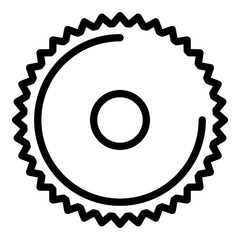 Poster - industry wheel saw icon. outline industry wheel saw vector icon for web design isolated on white bac