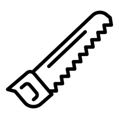 Poster - Classic hand saw icon. Outline classic hand saw vector icon for web design isolated on white background