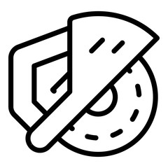 Poster - factory circular saw icon. outline factory circular saw vector icon for web design isolated on white