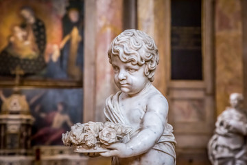 Canvas Print - Interiors of the Church of Saint Anastasia in Verona, Veneto, Italy