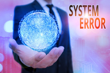 Fototapete - Conceptual hand writing showing System Error. Concept meaning instruction that is not recognized by an operating system Elements of this image furnished by NASA