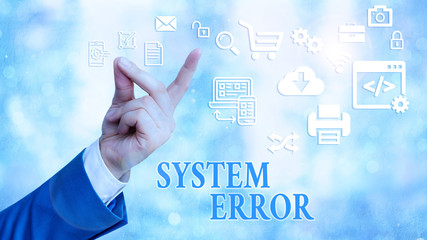 Fototapete - Text sign showing System Error. Business photo showcasing instruction that is not recognized by an operating system