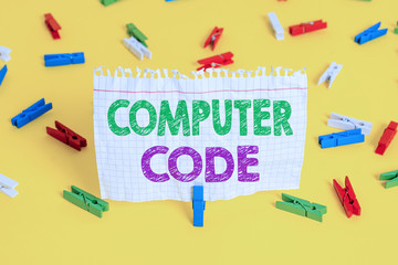 Fototapete - word writing text computer code. business photo showcasing set of instructions forming a computer pr