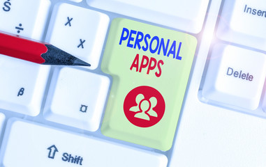 Aufkleber - Handwriting text Personal Apps. Conceptual photo App for secure password less validation to online services