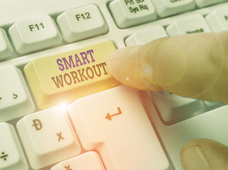 Poster - Word writing text Smart Workout. Business photo showcasing set a goal that maps out exactly what need to do in being fit