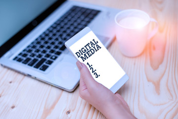 Fototapete - Conceptual hand writing showing Digital Media. Concept meaning digitized content that can be transmitted over the internet
