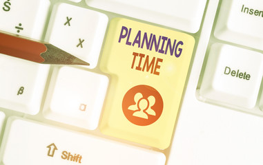 Fototapete - Handwriting text Planning Time. Conceptual photo Exercising mindful control of time spent on specific activity