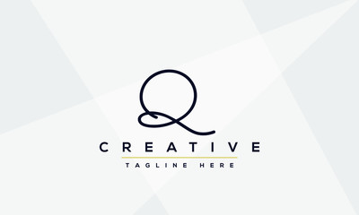 Aufkleber - Abstract monogram letter Q logo icon design. Minimalist Q QQ creative initial based vector template.
