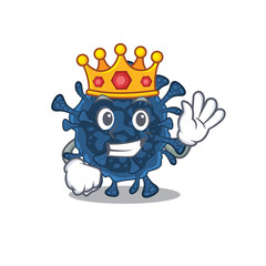 Sticker - The Royal King of decacovirus cartoon character design with crown