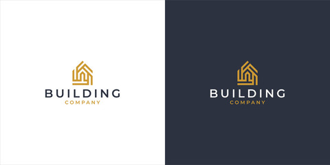 Wall Mural - Building real estate logo design