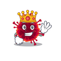 Wall Mural - The Royal King of pedacovirus cartoon character design with crown