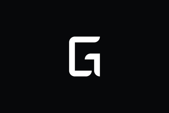 Minimal elegant monogram art logo. Outstanding professional trendy awesome artistic G GC CG initial based Alphabet icon logo. Premium Business logo White color on black background
