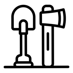 Poster - Bath repairman tools icon. Outline bath repairman tools vector icon for web design isolated on white background
