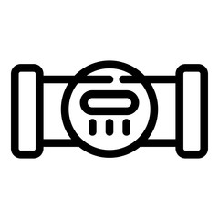 Poster - Water pipe gauge icon. Outline water pipe gauge vector icon for web design isolated on white background