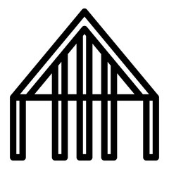Poster - Roof supporting structure icon. Outline roof supporting structure vector icon for web design isolated on white background