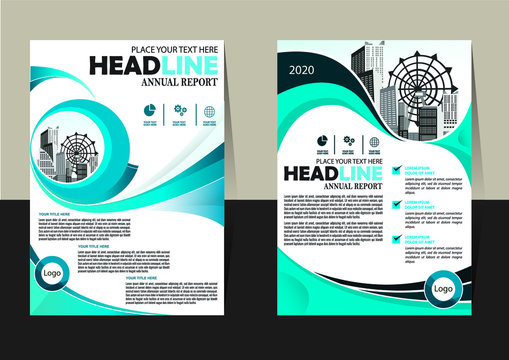 Brochure design, cover modern layout, annual report, poster, flyer in A4 with colorful triangles, geometric shapes for tech, science, market with light background
