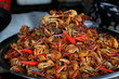 Cambodian rice field crabs street food 
