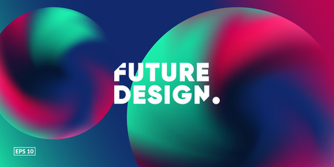 Poster - Liquid colorful background. Futuristic Gradient. Fluid gradient shapes composition. Eps10 vector.