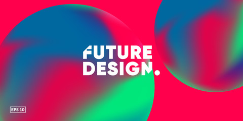 Poster - Liquid colorful background. Futuristic Gradient. Fluid gradient shapes composition. Eps10 vector.