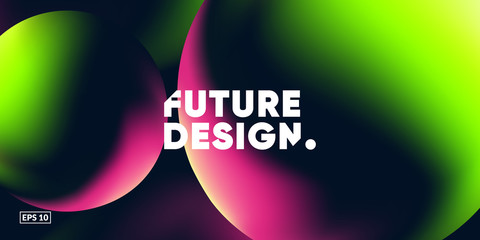 Poster - Liquid colorful background. Futuristic Gradient. Fluid gradient shapes composition. Eps10 vector.