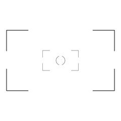 Wall Mural - Camera screen template. Camera interface. Viewfinder isolated on white background