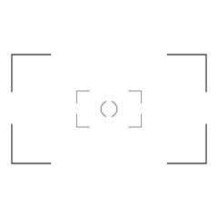 Wall Mural - Camera screen template. Camera interface. Viewfinder isolated on white background
