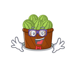 Poster - Super Funny Geek watermelon fruit basket cartoon character design