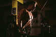 © shevtsovy - Bodybuilder Chest Workout in gym with crossover ropes