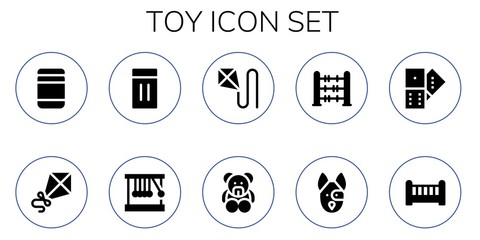 Wall Mural - toy icon set