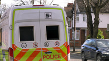 Anpr Camera Van On British Town Road With Traffic Passing In England Uk