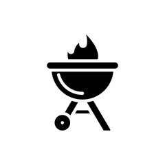 Barbecue vector icon Glyph Illustration