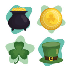 Canvas Print - happy st patricks day bundle of icons