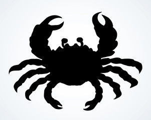 Canvas Print - Big sea crab. Vector drawing