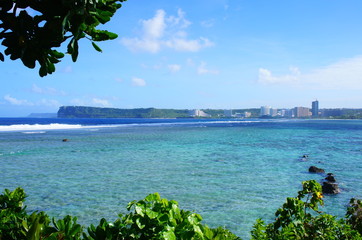 Canvas Print - the beautiful beach in guam