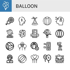 Canvas Print - balloon icon set