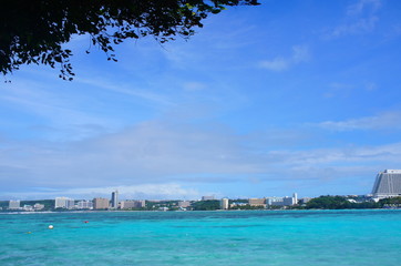 Canvas Print - the beautiful beach in guam