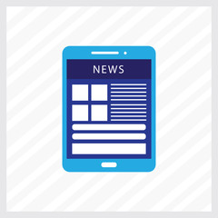 Poster - News app on smartphone screen icon