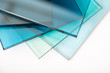 canvas print picture - Sheets of Factory manufacturing tempered clear float glass panels cut to size