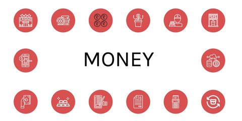 Canvas Print - Set of money icons