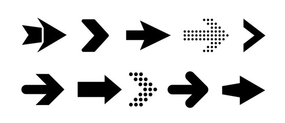 Poster - Arrow icon. Big set of vector flat arrows. Collection of concept arrows for web design, mobile apps, interface and more.