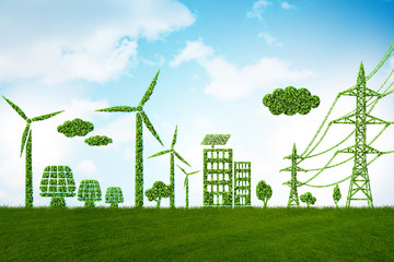green energy concept - 3d rendering