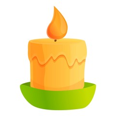 Poster - candle light icon. cartoon of candle light vector icon for web design isolated on white background